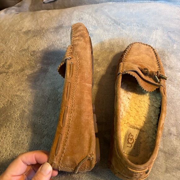 UGG Sz 8 Roni Moccasin Slipper Suede Leather Loafer Shoes Chestnut Brown Women’s - Picture 9 of 16